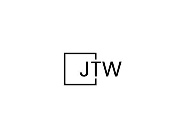 JTW harfleri logo tasarım vektör şablonu