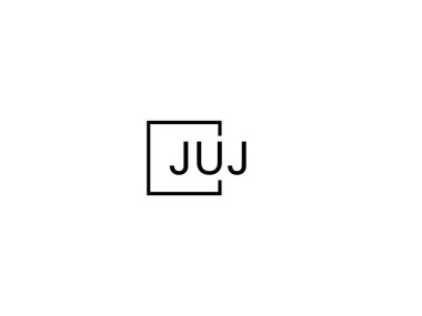 JUJ harfleri logo tasarım vektör şablonu
