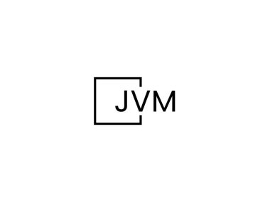 JVM harfleri logo tasarım vektör şablonu