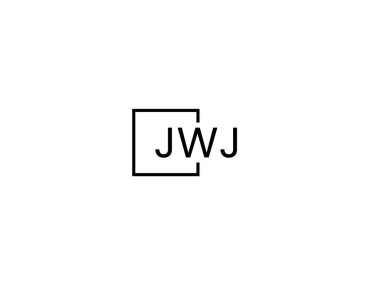 JWJ harfleri logo tasarım vektör şablonu