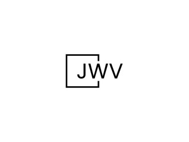 JWV harfleri logo tasarım vektör şablonu