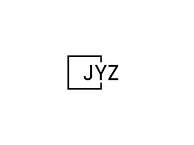 JYZ harfleri logo tasarım vektör şablonu