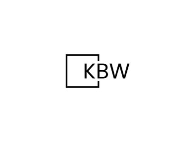 Beyaz arkaplan ve vektör logosunda KBW harfleri izole edildi 