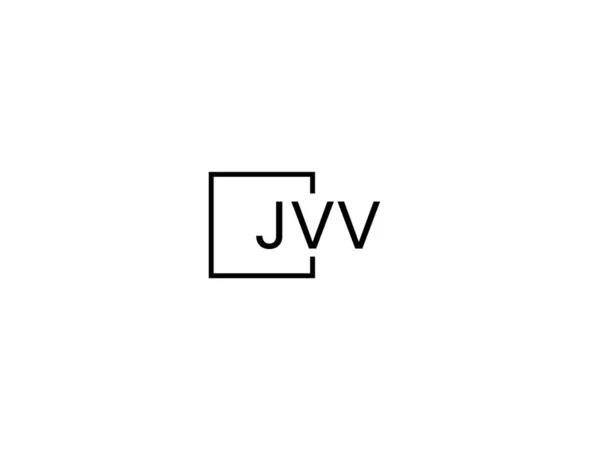 Jvvの文字ロゴデザインベクターテンプレート — ストックベクタ