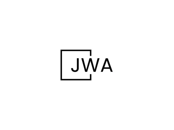 Jwa Buchstaben Logo Design Vektorvorlage — Stockvektor