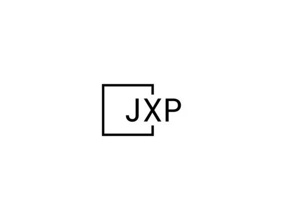 Jxp Bokstäver Isolerade Vit Bakgrund Vektor Logotyp — Stock vektor