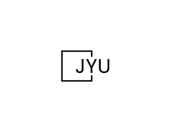 Jyu Letters Logo Design Vector Template — Stock Vector