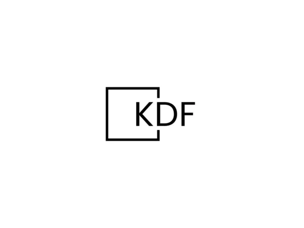 Letras Kdf Isoladas Fundo Branco Logotipo Vetor —  Vetores de Stock