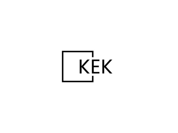 Lettere Kek Isolate Sfondo Bianco Logo Vettoriale — Vettoriale Stock