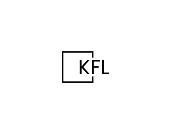 Letras Kfl Isoladas Fundo Branco Logotipo Vetor —  Vetores de Stock