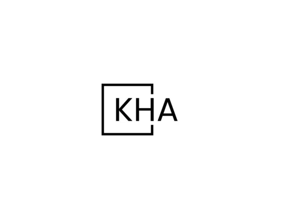 Letras Kha Isoladas Fundo Branco Logotipo Vetor —  Vetores de Stock
