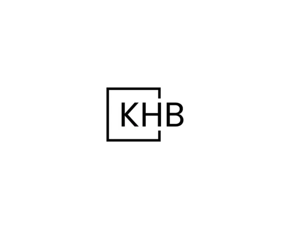 Letras Khb Isoladas Fundo Branco Logotipo Vetor —  Vetores de Stock