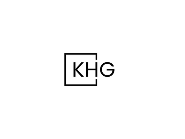 Khg Letras Isoladas Fundo Branco Logotipo Vetor —  Vetores de Stock