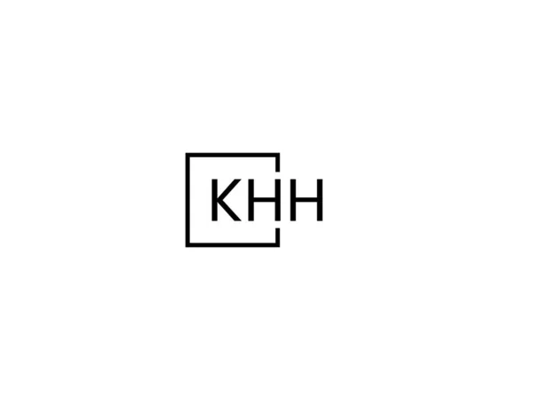 Khh Буквы Изолированы Белом Фоне Векторный Логотип — стоковый вектор