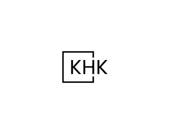 Khk Letras Isoladas Fundo Branco Logotipo Vetor —  Vetores de Stock