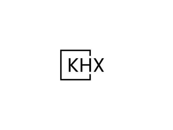 Khx Letras Isoladas Fundo Branco Logotipo Vetor —  Vetores de Stock