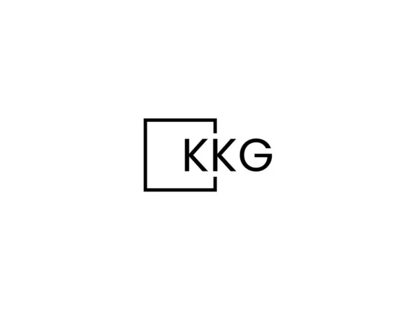 Kkg Letras Isoladas Fundo Branco Logotipo Vetor — Vetor de Stock