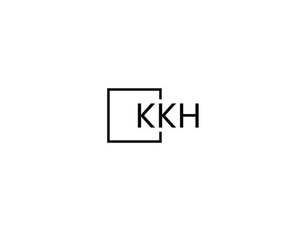 Kkh Letras Isoladas Fundo Branco Logotipo Vetor —  Vetores de Stock