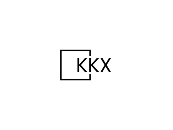 Beyaz Arkaplan Vektör Logosunda Kkx Harfleri Izole Edildi — Stok Vektör