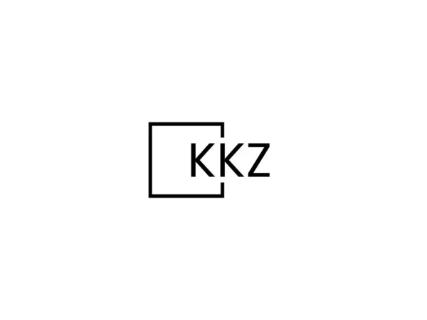 Kkz Letras Aisladas Sobre Fondo Blanco Logotipo Del Vector — Archivo Imágenes Vectoriales