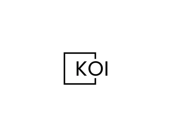 Koi Буквы Изолированы Белом Фоне Векторный Логотип — стоковый вектор