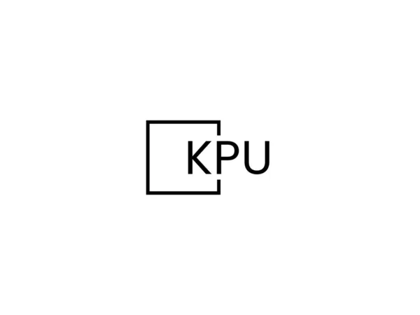 Kpu Letters Geïsoleerd Witte Achtergrond Vector Logo — Stockvector