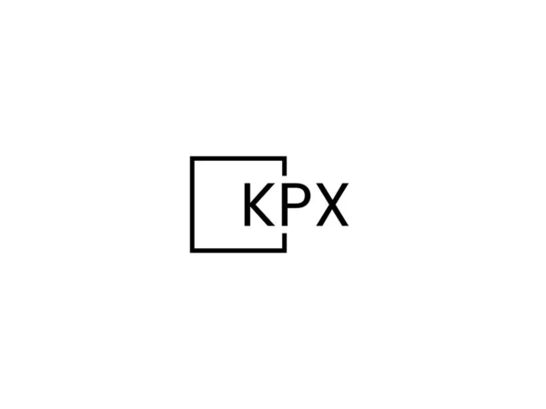 Kpx Letras Isoladas Fundo Branco Logotipo Vetor —  Vetores de Stock