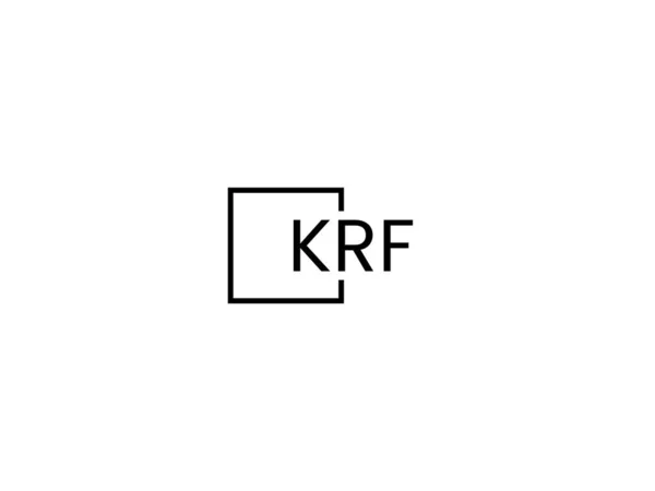 Letras Krf Isoladas Fundo Branco Logotipo Vetor —  Vetores de Stock