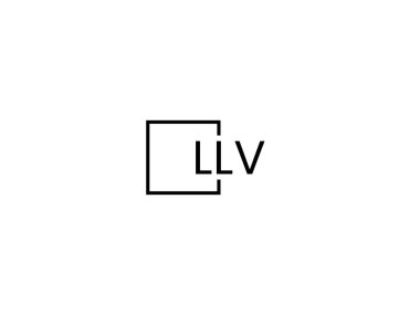 LLV harfleri logo tasarım vektör şablonu