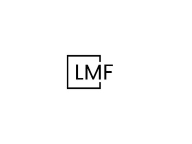 LMF harfleri logo tasarım vektör şablonu
