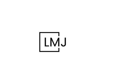 LMJ harfleri logo tasarım vektör şablonu