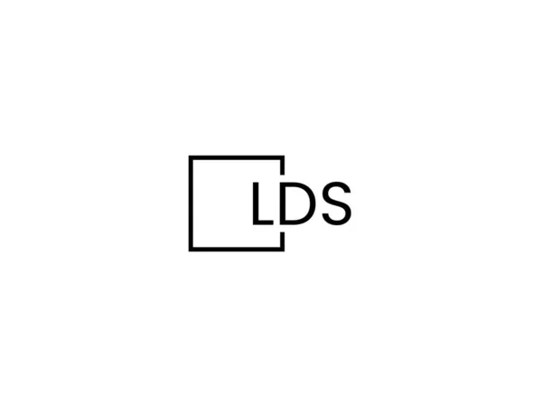 Lds Буквы Изолированы Белом Фоне Векторный Логотип — стоковый вектор