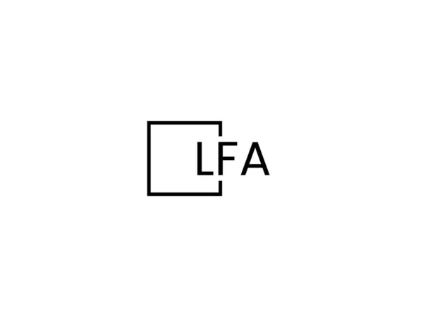 Lfa Buchstaben Isoliert Auf Weißem Hintergrund Vektor Logo — Stockvektor