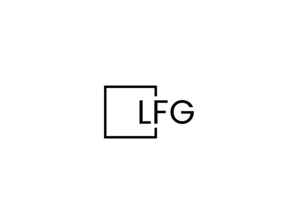 Lfg Γράμματα Απομονώνονται Λευκό Φόντο Λογότυπο Διάνυσμα — Διανυσματικό Αρχείο