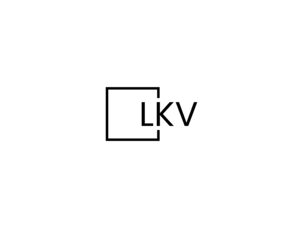 Lkv文字ロゴデザインベクトルテンプレート — ストックベクタ
