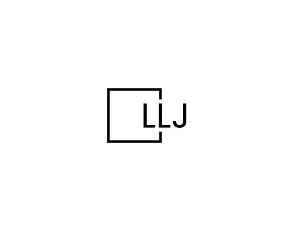 Llj Γράμματα Λογότυπο Σχεδιασμό Διανυσματικό Πρότυπο — Διανυσματικό Αρχείο
