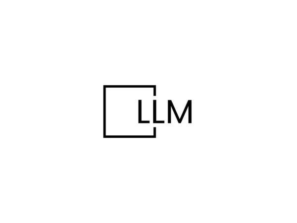 Llm Buchstaben Logo Design Vektor Vorlage — Stockvektor