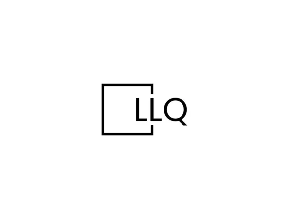 Llq Літери Дизайн Логотипу Векторний Шаблон — стоковий вектор