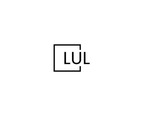 Πρότυπο Φορέα Σχεδιασμού Λογότυπου Γραμμάτων Lul — Διανυσματικό Αρχείο