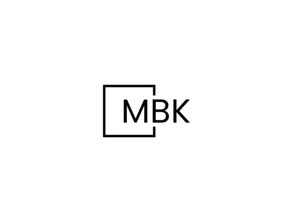 Mbk Harfleri Logo Tasarım Vektör Şablonu — Stok Vektör