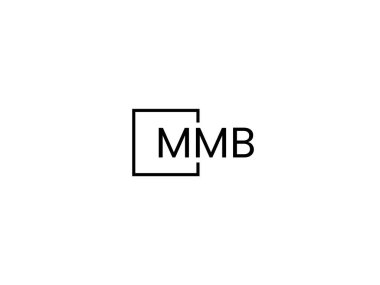Beyaz arkaplan ve vektör logosunda MMB harfleri izole edildi