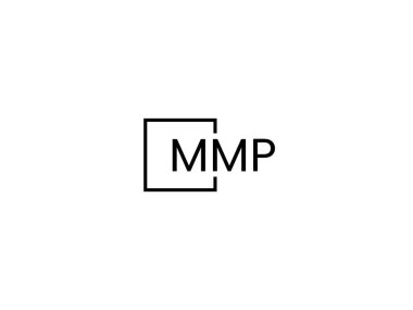 mmp harfleri logo tasarım vektör şablonu