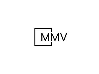 mmv harfleri logo tasarım vektör şablonu