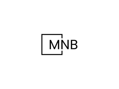 mnb harfleri logo tasarım vektör şablonu