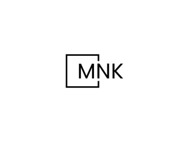 mnk harfleri logo tasarım vektör şablonu