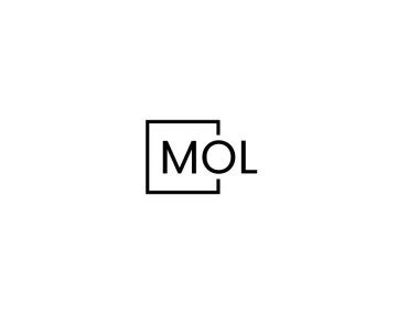 mol harfleri logo tasarım vektör şablonu