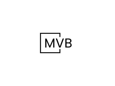 mvb harfleri logo tasarım vektör şablonu