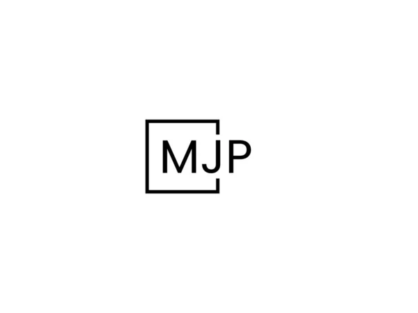 Mjp Harfleri Logo Tasarım Vektör Şablonu — Stok Vektör