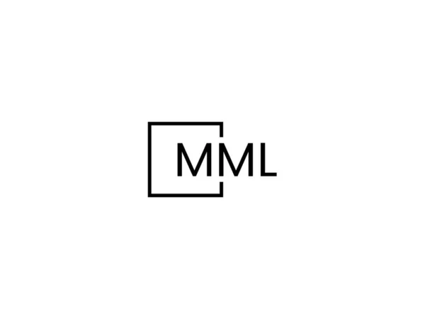 Ммл Літери Дизайн Логотипу Векторний Шаблон — стоковий вектор