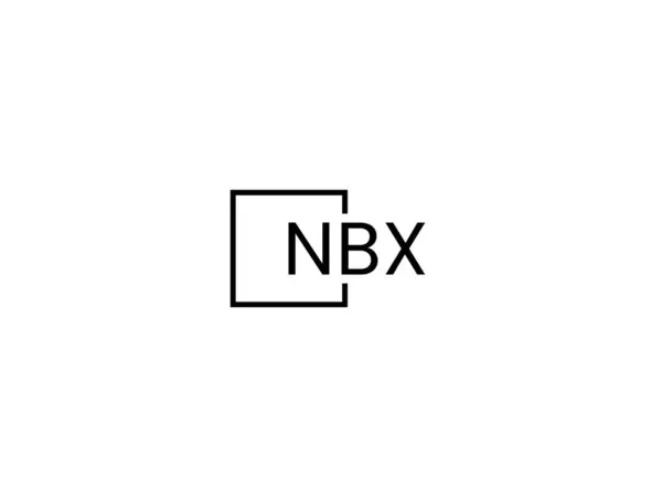 在白色背景 矢量标识上分离的Nbx字母 — 图库矢量图片